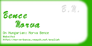 bence morva business card